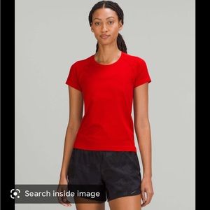 red lululemon swiftly tech shirt - size 6 - barely worn